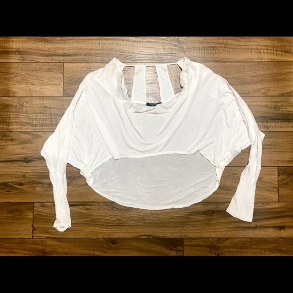 Foreign Exchange Tops - Long sleeve crop blouse